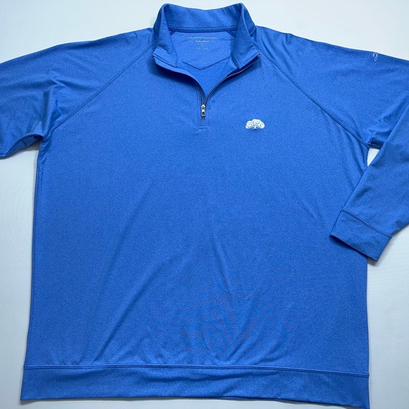 Holderness Bourne The Westland Vista 1/4 Zip Mens XL Blue Dry Luxe Performance